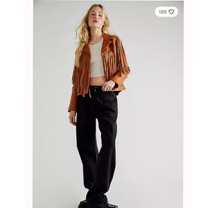 Free people Understated Leather Bronco Jacket